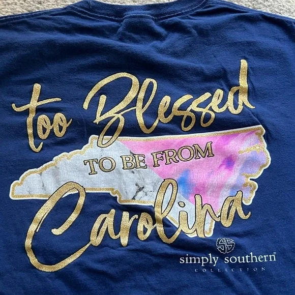 Simply Southern Collection Tie-Dye “Family is everything” and Blue tee Medium - Picture 12 of 13